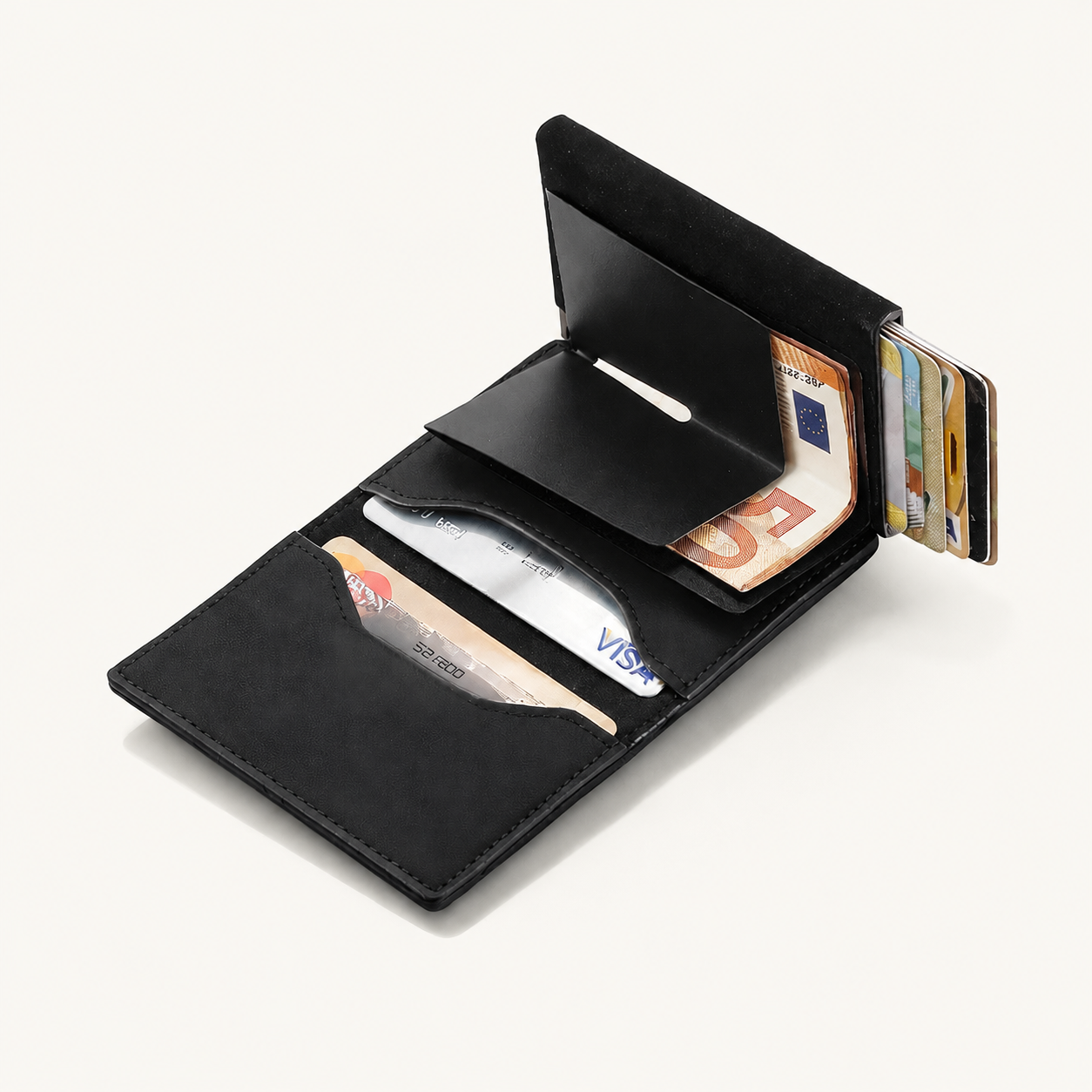 CARDVEO™ — Portefeuille RFID Pop-Up en Aluminium